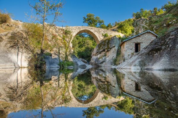 Stone bridge in village Zovich (Village Mariovo)