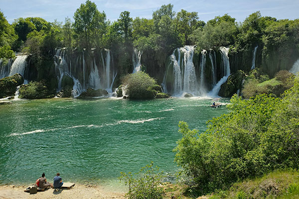 Beautiful Kravica waterfall in spring, Bosnia and Herzegovina