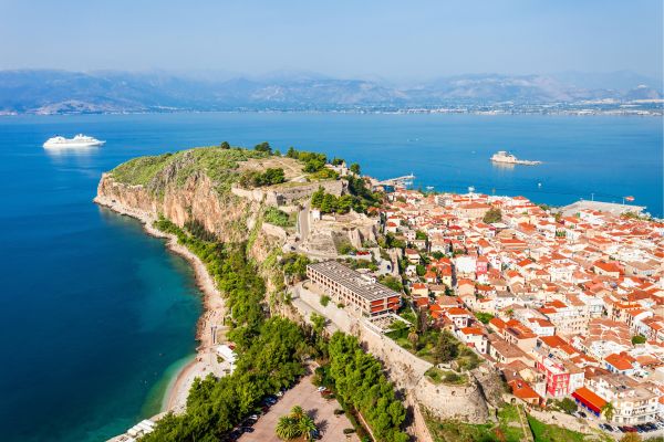 Nafplio, Argolis: Picturesque coastal town, former capital of Greece, with Venetian fortresses