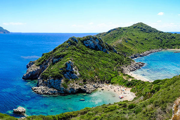Paleokastritsa - one of the most beautiful beaches on island Corfu.