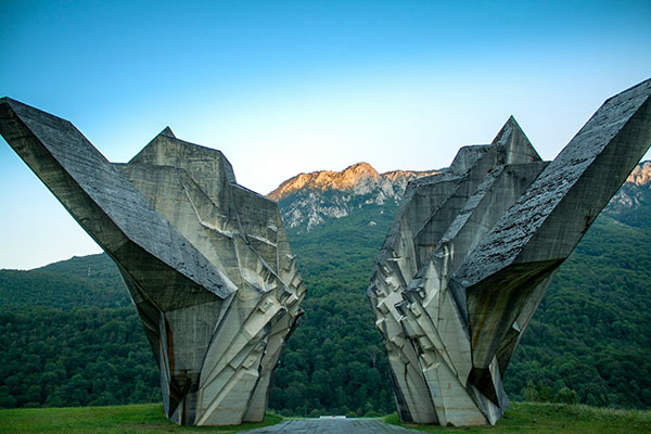 The Battle of Sutjeska Memorial Monument Complex in the Valley of Heroes.