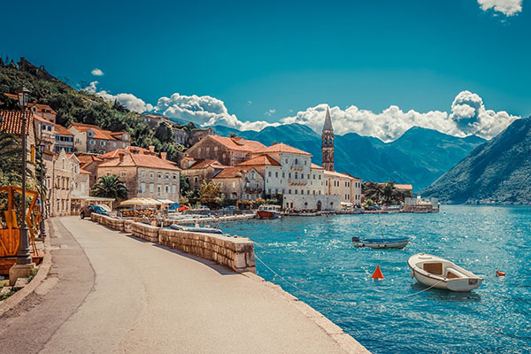Harbour and boats at Boka Kotor bay