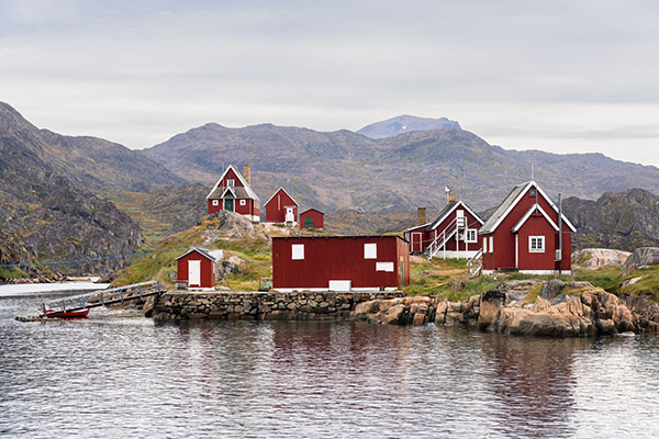 Traditional wooden houses of Greenland