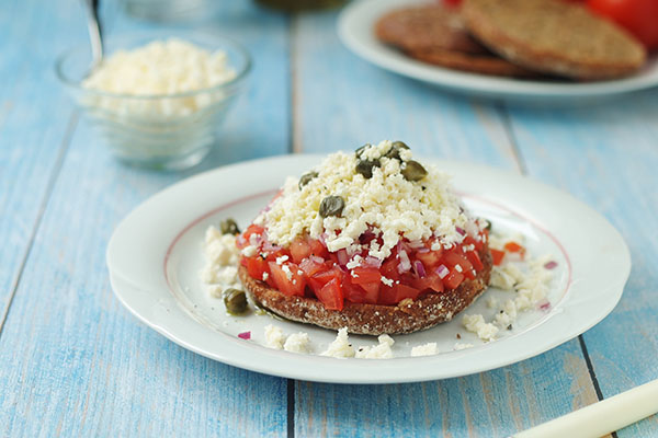 A traditional Cretan dish Dakos