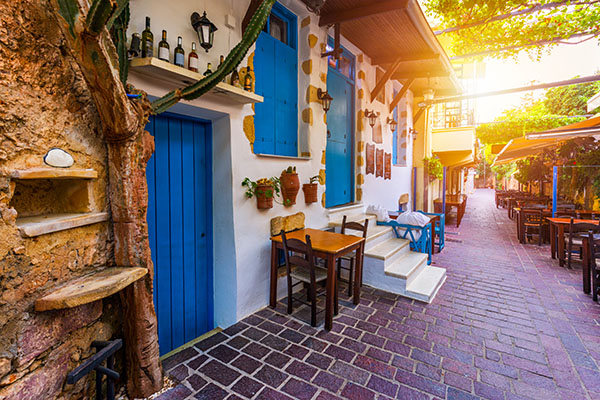 Street in the old town of Chania