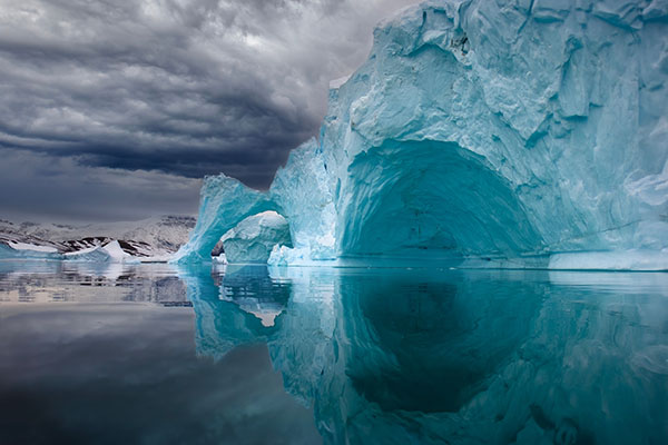 The Icebergs reflections in East Greenland