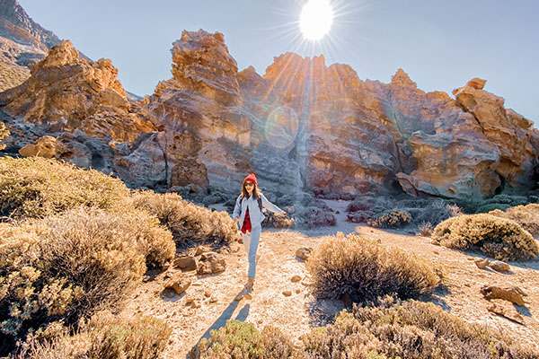 Landscape of a beautiful rocks on the desert valley