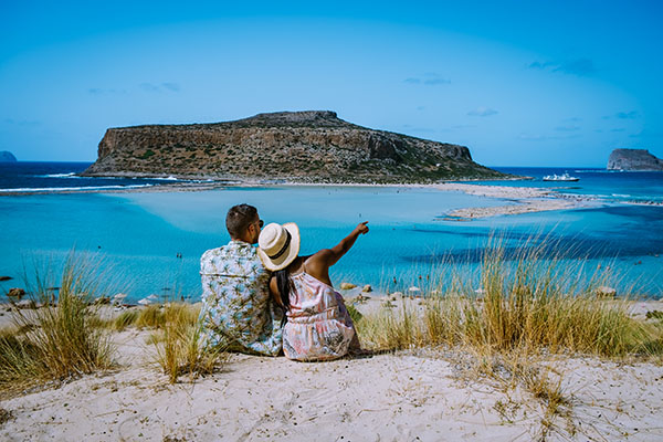Balos lagoon on Crete island