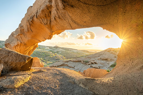 Volcanic Formation Natural Arch in Tenerife