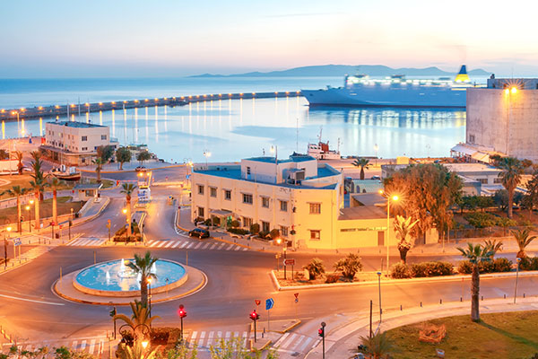 Heraklion. Sea port at sunrise