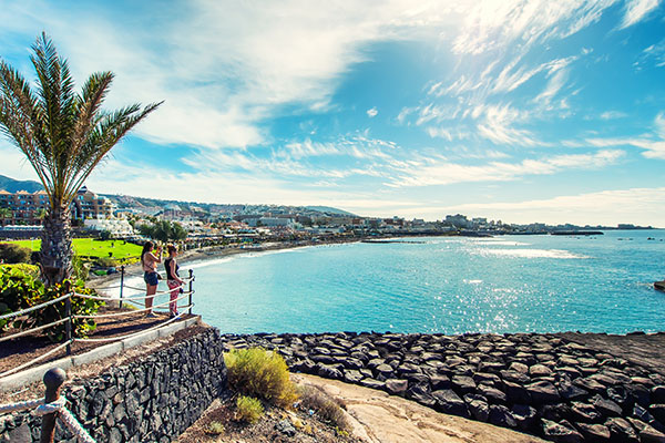 Picturesque view to the Fanabe beach in Costa Adeje