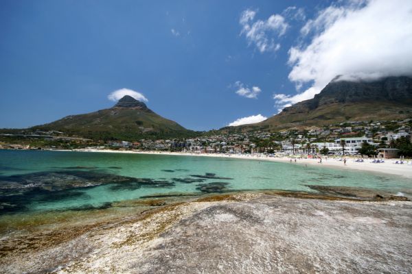 Camps Bay Beach and Lion Head Mountain Chain: 8 km from Cape Town