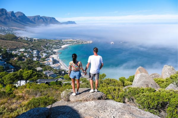 Cape Town: the Rock viewpoint in over Camps Bay