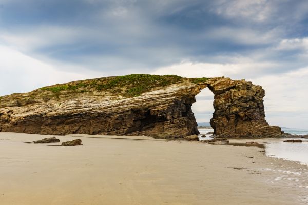 Cathedrals Beach, near Ribadeo: one of the most iconic natural wonders in Galicia. They are only accessible for -2 hours before and after low tide. At high tide, they disappear. Access is strictly regulated, permit is required.