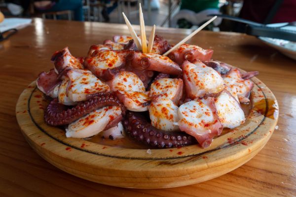 Galician style octopus, Ppulpo á feira .